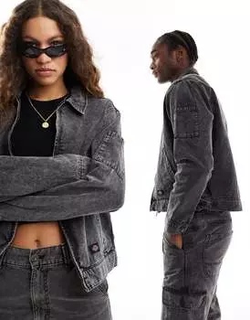 Dickies – Newignton – стираная черная куртка