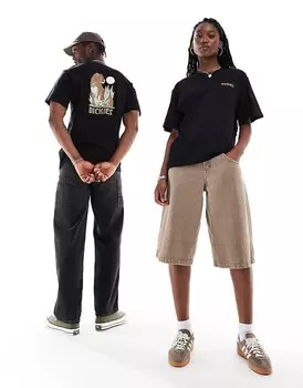 Dickies - Seeley Lake - черная футболка с принтом на спине