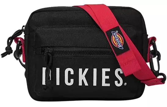 Dickies Сумка через плечо из полиэстера, мини, женская, черно-красная