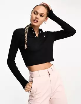 Dickies – Tallasee – Черная рубашка-поло с принтом