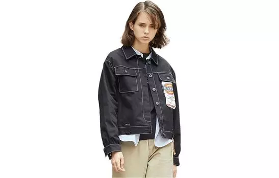 Dickies Женская джинсовая куртка, Черный