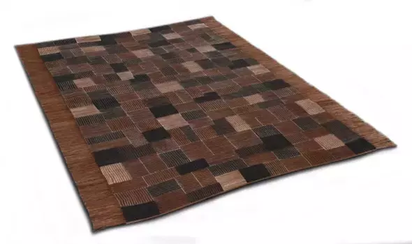 DIE HAUSKUNST "Niyoncondon" ковер, прямоугольный, плоского переплетения, сотканный вручную, с бахромой 60х180 см, коричневый