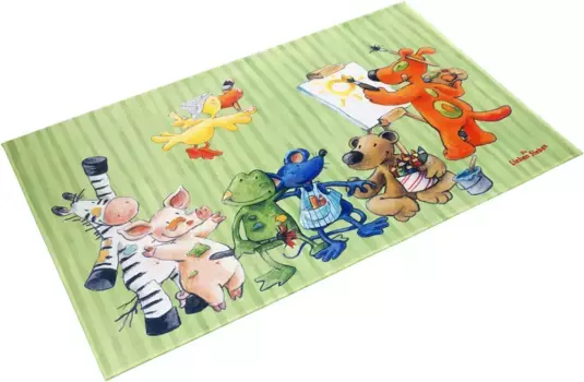 Die Lieben Sieben детский коврик "LS-210", прямоугольный, тканевый принт, мягкая микрофибра, детская комната 100х160 см, цвет bunt/grn