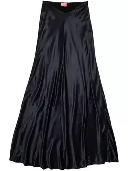 Diesel атласная юбка макси O-Syren, черный