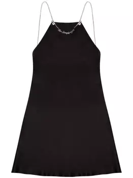 Diesel атласное платье D-Eliz-Mini, черный