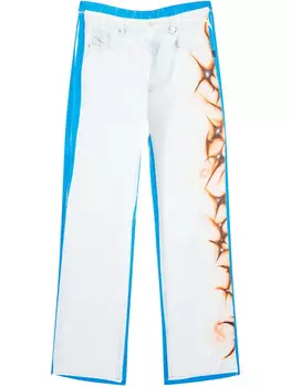 Diesel брюки с графичным принтом, синий