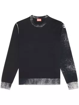 Diesel джемпер K-Larence-B с принтом, черный