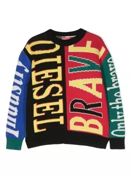 Diesel джемпер Keywo вязки интарсия, красный