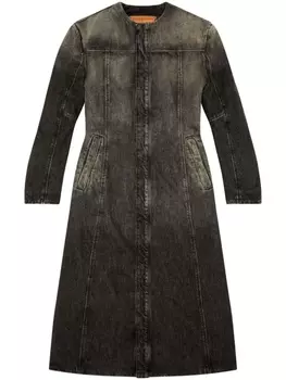 Diesel джинсовое пальто с круглым вырезом, черный