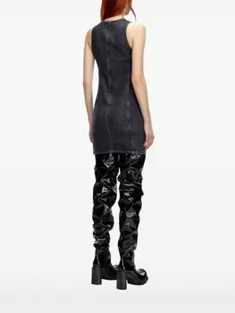 Diesel джинсовое платье мини Oval D, серый