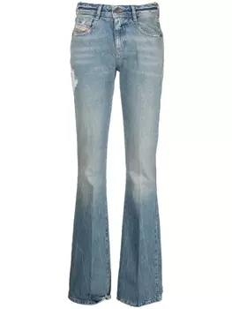 Diesel джинсы bootcut D-Ebbey с эффектом потертости, синий