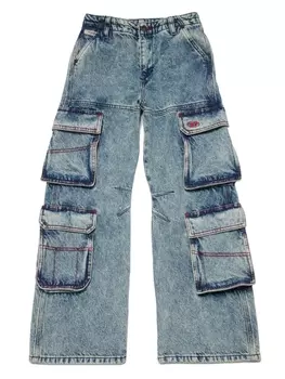 Diesel джинсы с вышивкой Oval D, синий