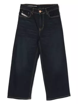 Diesel джинсы средней посадки с вышивкой, синий