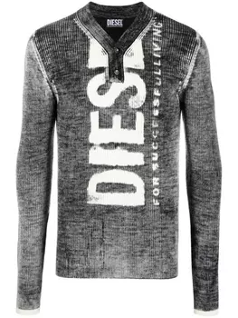 Diesel футболка K-Atullus с длинными рукавами, серый