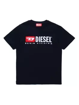 Diesel футболка с эффектом потертости, черный