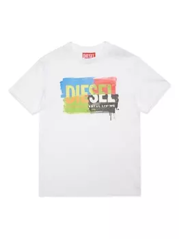 Diesel футболка с логотипом, белый
