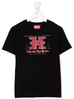 Diesel футболка с логотипом, черный