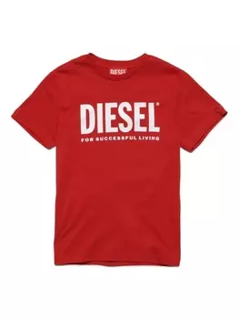 Diesel футболка с логотипом, красный