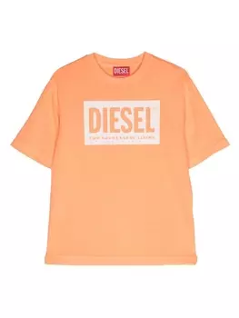 Diesel футболка с логотипом, оранжевый