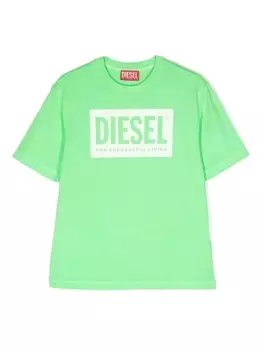 Diesel футболка с логотипом, зеленый