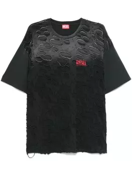 Diesel футболка с прорезями, черный
