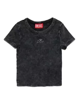 Diesel футболка с вышитым логотипом, черный