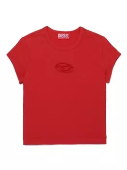 Diesel футболка с вышитым логотипом, красный