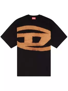 Diesel футболка T-Boxt-Bleach с логотипом, черный