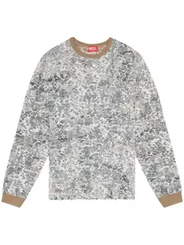 Diesel футболка T-Boxt с эффектом потертости, серый