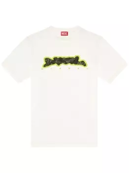 Diesel футболка T-JUST-N16 с графичным принтом, белый