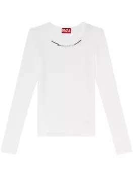 Diesel футболка T-Matic с цепочками, белый