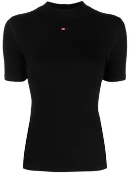 Diesel футболка T-Mokky с воротником-стойкой, черный