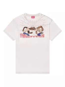 Diesel футболка T-Norm-T15 с графичным принтом, белый