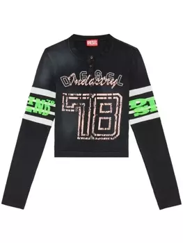 Diesel футболка T-Uncserafin с графичным принтом, черный