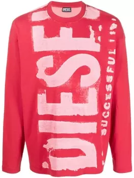 Diesel футболка T-Wasrib с логотипом, красный
