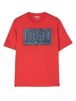 Diesel футболка Twanny Over с нашивкой, красный