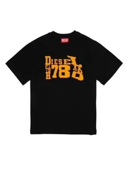 Diesel футболка Twashg с логотипом, черный