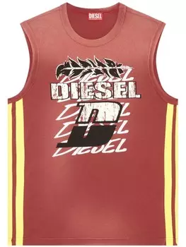 Diesel хлопковый жилет T-Bisco-Stripe, красный