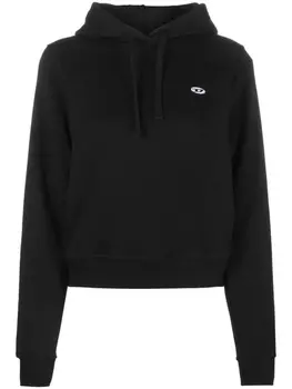 Diesel худи F-Reggy-Hood-Doval-Pj с логотипом, черный