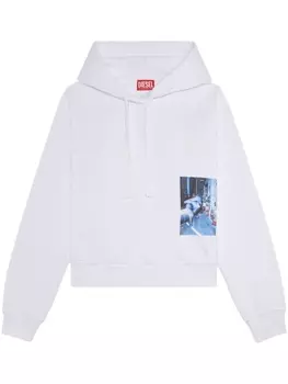 Diesel худи F-Reggy-Hood-L2 с фотопринтом, белый