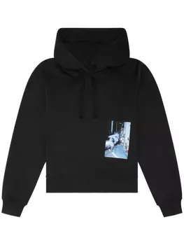 Diesel худи F-Reggy-Hood-L2 с фотопринтом, черный