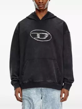 Diesel худи S-Boxt с логотипом, черный