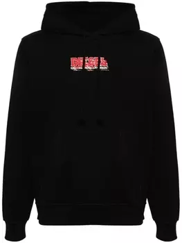 Diesel худи S-Ginn-Hood-K37 с логотипом, черный