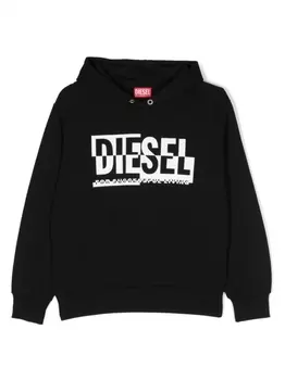 Diesel худи с логотипом, черный