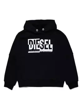 Diesel худи с логотипом, черный