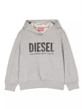Diesel худи с логотипом, серый