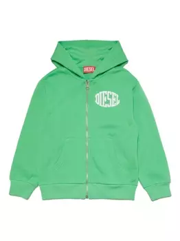 Diesel худи с логотипом, зеленый