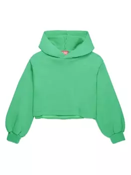 Diesel худи с вышитым логотипом, зеленый