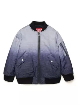 Diesel Kids бомбер Common с эффектом деграде, черный