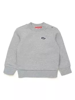 Diesel Kids джемпер с вышитым логотипом, серый